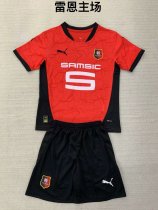 Stade Rennais Home  kids1:1 Quality Soccer Jersey  24-25