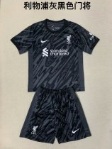 Liverpool dark  goalkeeper Kids 1:1 Quality Soccer Jersey  24-25