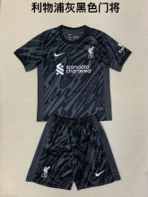 Liverpool dark  goalkeeper Kids 1:1 Quality Soccer Jersey  24-25