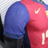 Barcelona  home Player （配广告） 1:1 Quality Soccer Jersey 25-26