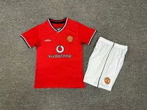 Retro Manchester United home  Kids 1:1 Quality Soccer Jersey  2012-2013