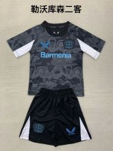 Bayer Leverkusen third away  kids 1:1 Quality Soccer Jersey   24-25