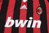 Retro AC Milan Home Long Sleeve Kids  1:1 Quality Soccer Jersey 2009-2010