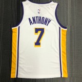 Los Angeles Lakers White #7 ANTHONY 1:1 Quality NBA Season Jerseys