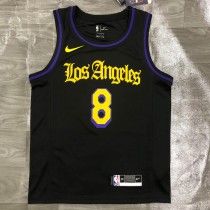 Los Angeles Lakers Latin Black Kobe #8 BRYANT  1:1 Quality NBA Season Jerseys