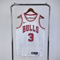 Chicago Bulls White  #3 WADE 1:1 Quality NBA  Season Jerseys  2023