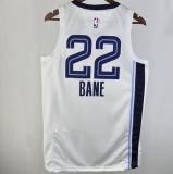 Grizzlies BANE #22 White NBA Jerseys Hot Pressed 24-25