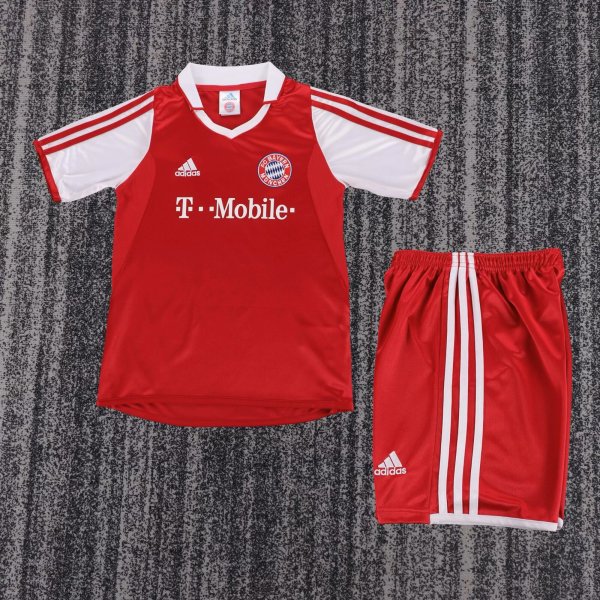 Retro Bayern Home Kids  1:1 Quality Soccer Jersey  2003-2004