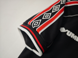 Retro Manchester united away blaCK 1:1 Quality Soccer Jersey   1998