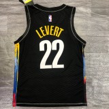 Brooklyn Nets City Edition graffiti Black #22 LEVERT 1:1 Quality NBA  Season Jerseys 2021