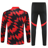 Manchester United Training  Tracksuit   Black Red(Kids And Man )  1:1  25-26
