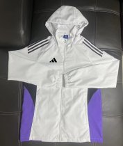 Adidas  Windbreaker  White 1:1 Quality Soccer Jersey  25-26