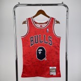 Chicago Bulls CO-branded Ape head Red #93 BAPE 1:1 Quality NBA  Season Jerseys