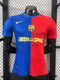 Barcelona Home Long  Travis Scott Co branded version Special Edition player  1:1 Quality Soccer Jersey 25-26