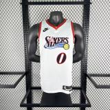 Philadelphia 76ers Retro White #0 MAXEY 1:1 Quality NBA  Season Jerseys 2026