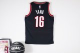 Portland Trail Blazers kids  Black   #16  YANG NBA Jerseys  25-26