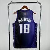 Sacramento Kings JORDAN Purple #18 WESTBROOK 1:1 Quality NBA  Season Jerseys 2024