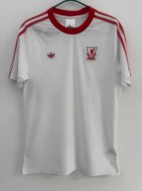 Liverpool T-shirt Retro leisure  White 1:1 Quality Soccer Jersey 26-27