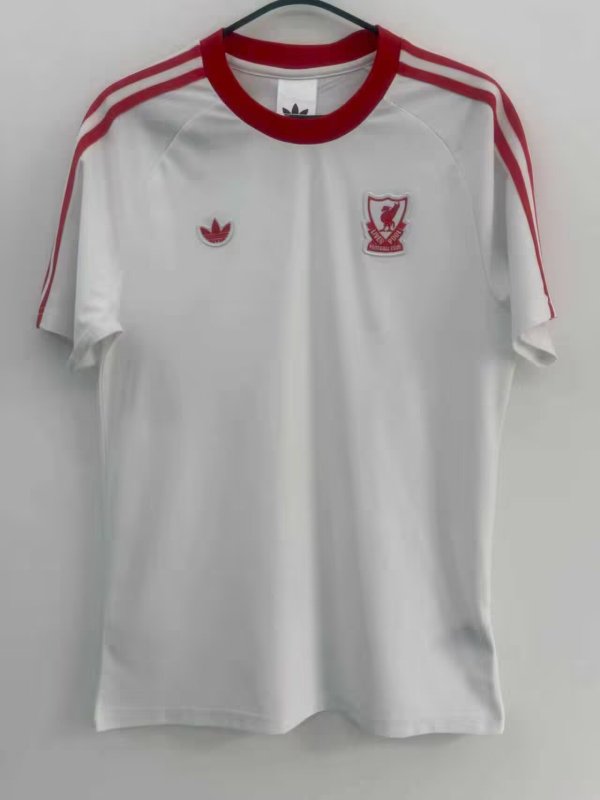 Liverpool T-shirt Retro leisure  White 1:1 Quality Soccer Jersey 26-27