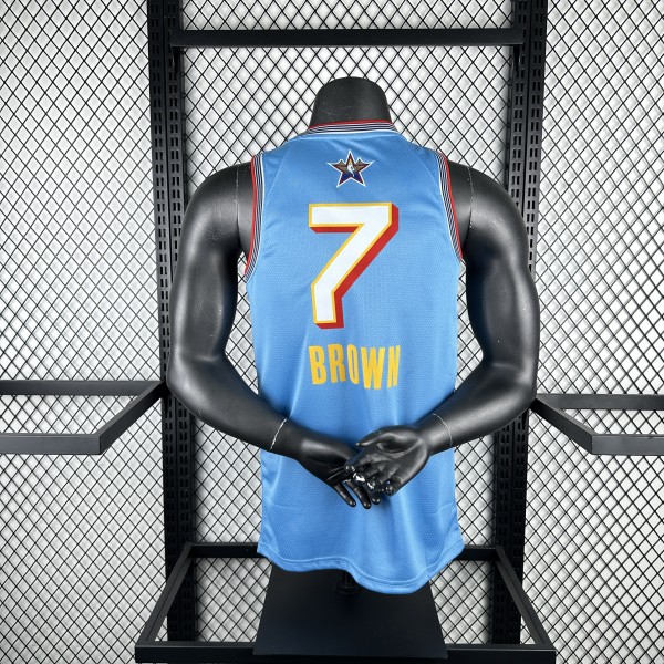 ALL STAR baby blue #7 BROWN NBA  Jerseys  2025