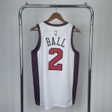 Chicago Bulls City Edition  White  #2 BALL 1:1 Quality NBA  Season Jerseys  2023
