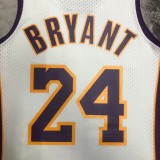 Los Angeles Lakers Kobe #24 BRYANT Mitchell & Ness 2009-10 White Hardwood Classics Swingman NBA Jerseys