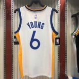 Golden State Warriors White V-Neck  #6 YOUNG1:1 Quality NBA Season Jerseys 2020