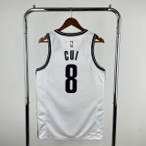 Brooklyn Nets  White #8 CUI 1:1 Quality NBA  Season Jerseys 2023