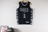San Antonio Spurs Kids  Black #1 WEMBANYAMA NBA Jerseys 2023