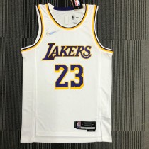 Los Angeles Lakers  75 Year  White #23  JAMES 1:1 Quality NBA Season Jerseys 2022