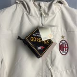 AC  Windbreaker  Interchange Jacket Black  White 1:1 Quality Soccer Jersey  25-26
