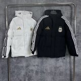 Argentina Windbreaker  Cotton clothing Jacket Black  White 1:1 Quality Soccer Jersey  25-26