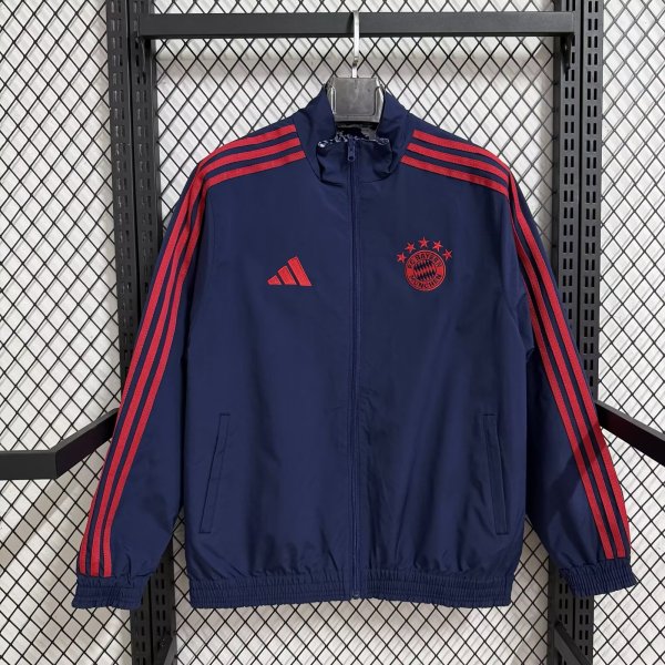Bayern Munich  Windbreaker Two-sided   Blue 1:1 Quality Soccer Jersey  25-26