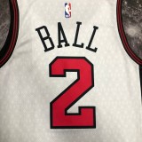 Chicago Bulls City Edition  White  #2 BALL 1:1 Quality NBA  Season Jerseys  2023