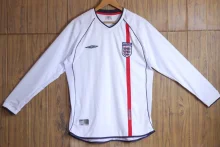 Retro England Home Long  1:1 Quality Soccer Jersey  2002