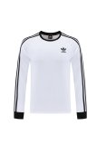 Adidas Clover Long Sleeve T-shirt  Black White Blue Fans 1:1 Quality Soccer Jersey  25-26