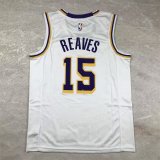 Los Angeles Lakers Kids White  #15  REAVES  1:1 Quality NBA Jerseys