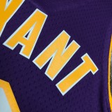 Los Angeles Lakers Kobe  #8 BRYANT Purple V-neck  NBA Jerseys  2000-2001