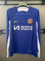 Chelsea Home Long Sleeve  Fans 1:1 Quality Soccer Jersey   23-24