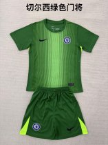 Chelsea Goalkeeper Green  Kids  1:1 Quality Soccer Jersey 25-26