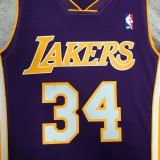 Retro Los Angeles Lakers Purple #34 O'NEAL  1:1 Quality NBA Season Jerseys  1999-2000