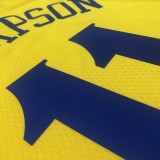 Golden State Warriors Yellow V-Neck China  Dragon Robe #11 THOMPSON 1:1 Quality NBA Season Jerseys  2018