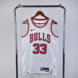 Chicago Bulls White  #33 PIPPEN 1:1 Quality NBA  Season Jerseys  2023