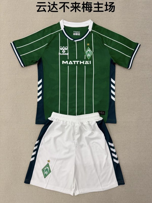 Bremen Home  Fans  (Kids and Man)  1:1 Quality Soccer Jersey  25-26