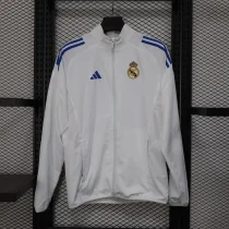 Real Madrid Windbreaker  White 1:1 Quality Soccer Jersey  25-26