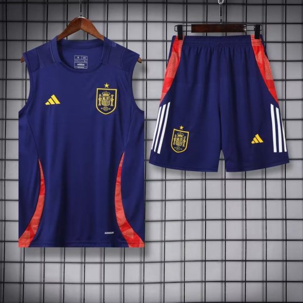 Spain Training clothing Vest set 1:1 Quality Soccer Jersey    24-25