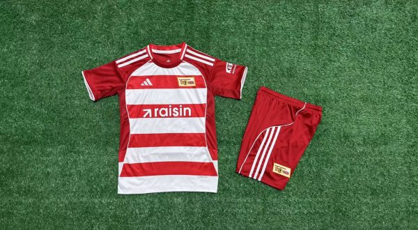 Union Berlin Home kids 1:1 Quality Soccer Jersey   25-26