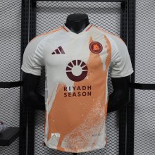 Roma away Player （with logo ）1:1 Quality Soccer Jersey  24-25