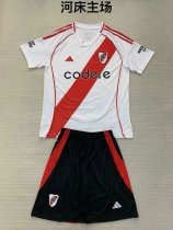 River Plate home kids 1:1 Quality Soccer Jersey   24-25