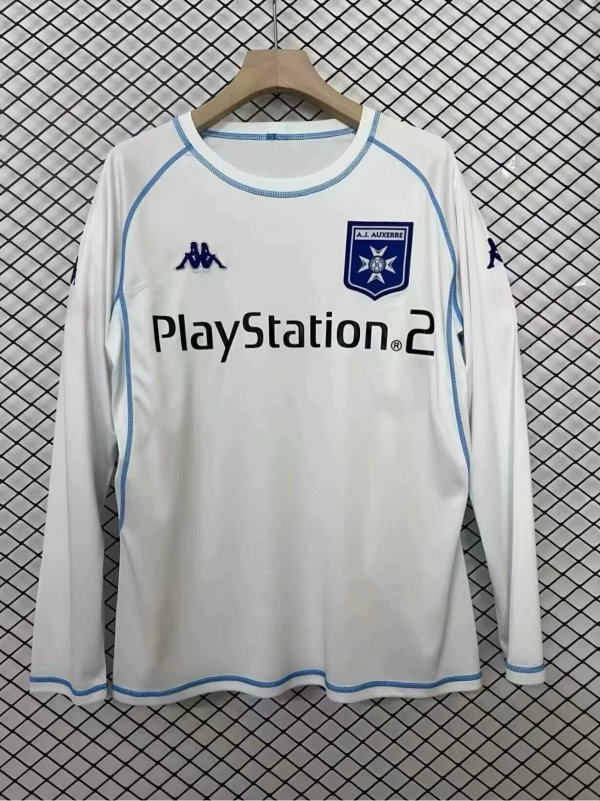 Auxerre  home Long sleeves Fans   1:1 Quality Soccer Jersey   24-25